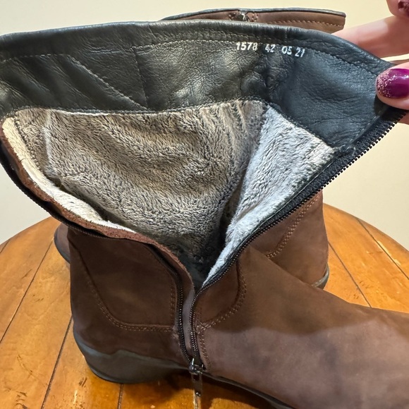 Wolky Sole Water‎ Resistant Brown Nubuck Leather zip Up Boots sz 42 US 11 - Picture 11 of 11